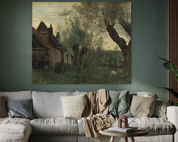 Weiden und Bauernhaus in Sainte-Catherine-lès-Arras, Jean Baptiste Camille Corot