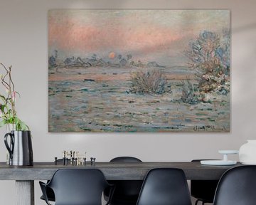 Winterzon bij Lavacourt, Claude Monet