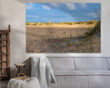 Dunes sur la plage de Conil de la Frontera en Espagne