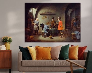 Gokscène in een herberg, David Teniers II