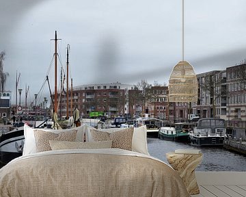 Zicht op de Eemhaven in Amersfoort van Maud De Vries