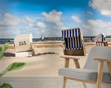 Beach chairs on the beach of Zingst by Werner Dieterich