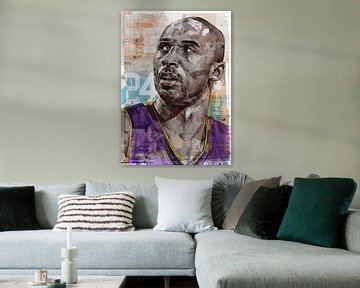 Kobe Bryant, L.A. Lakers pop art painting by Jos Hoppenbrouwers