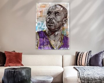 Kobe Bryant, L.A. Lakers pop art schilderij van Jos Hoppenbrouwers