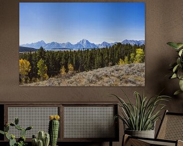 Uitzicht op de Grand Tetons in Grand Teton Nationaal Park van Maarten Oerlemans