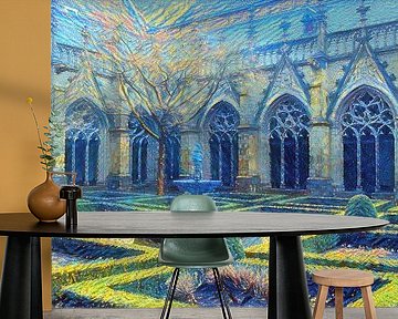 Pandhof der Kathedrale im Van-Gogh-Stil
