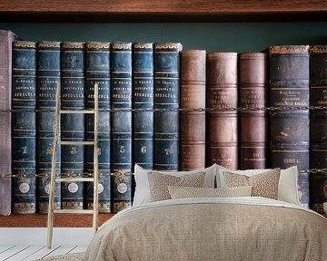 Bookshelf with Old Books. by Roman Robroek - Photos of Abandoned Buildings