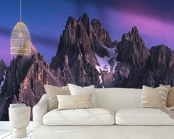 Dolomites Panorama Blue Hour 3:1 by Vincent Fennis