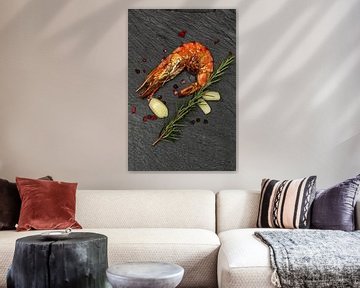 Fried king prawn by Dirk Rüter