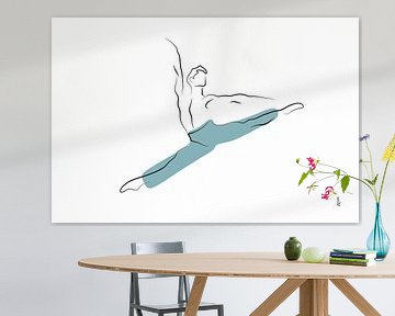 line drawing ballet dancer by Ankie Kooi