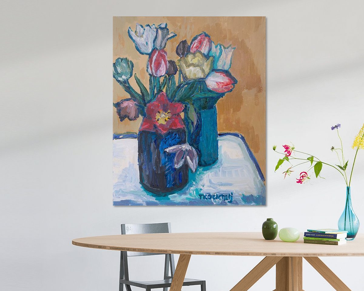Voorbeeld van het werk in een kamer