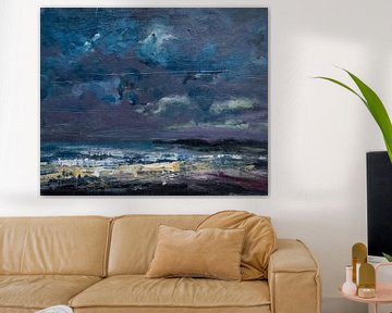 Côte de la mer du Nord #90 peinture acylique sur wim van de wege