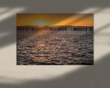 Sonnenuntergang am Bodden von Martin Wasilewski
