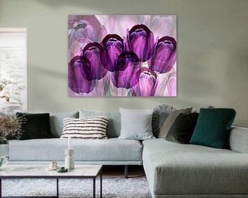 Paarse tulpen creatie von Ina Hölzel