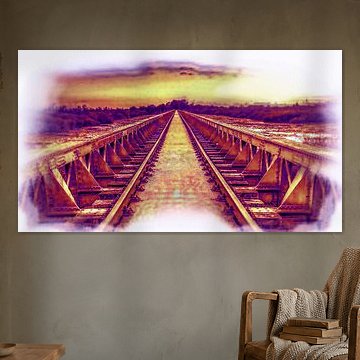 The beautiful bridge of Moerputten as pen drawing, oil painting, gouache, impasto and other variants