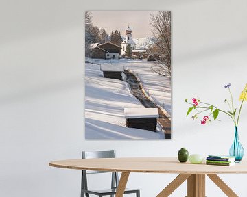Winter in Wamberg, Bayern, Süddeutschland von Henk Meijer Photography