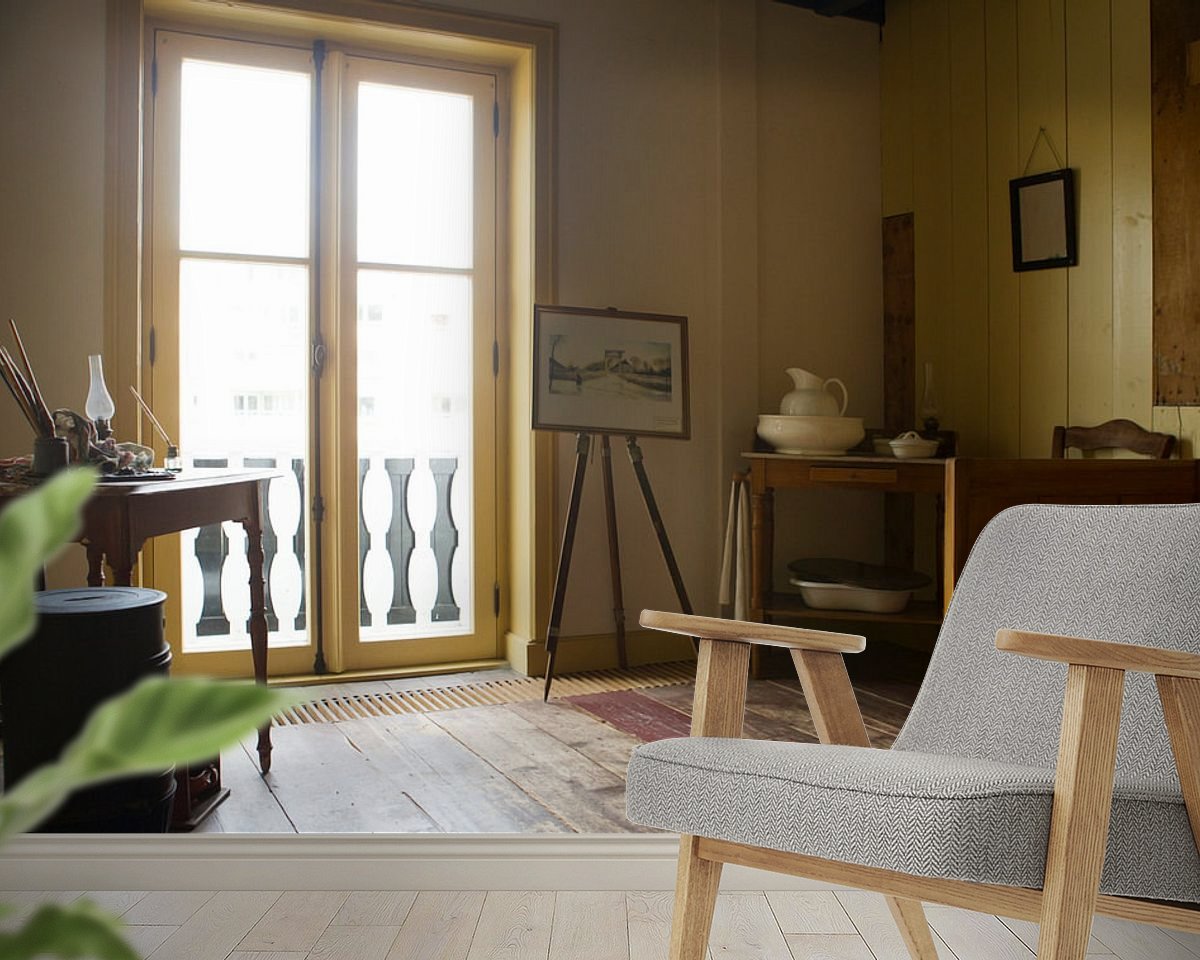 Voorbeeld van het werk in een kamer