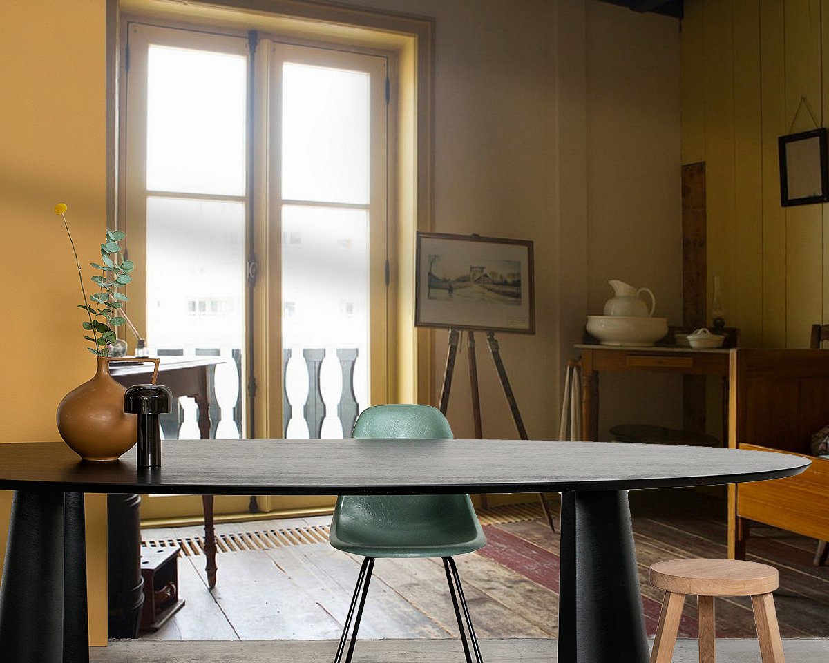 Voorbeeld van het werk in een kamer