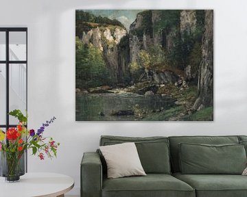 Fluss und Felsen, Gustave Courbet