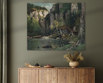 Fluss und Felsen, Gustave Courbet