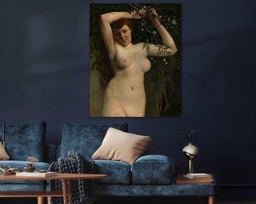 Nackt mit blühendem Zweig, Gustave Courbet