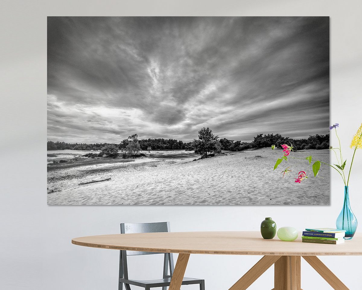 Voorbeeld van het werk in een kamer