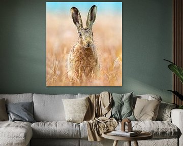 Portrait of a hare by Gladys Klip