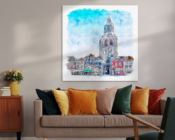 Voorbeeld van het werk in een kamer