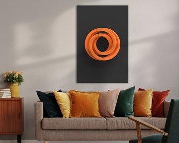 Orange vortex on dark background by Jörg Hausmann