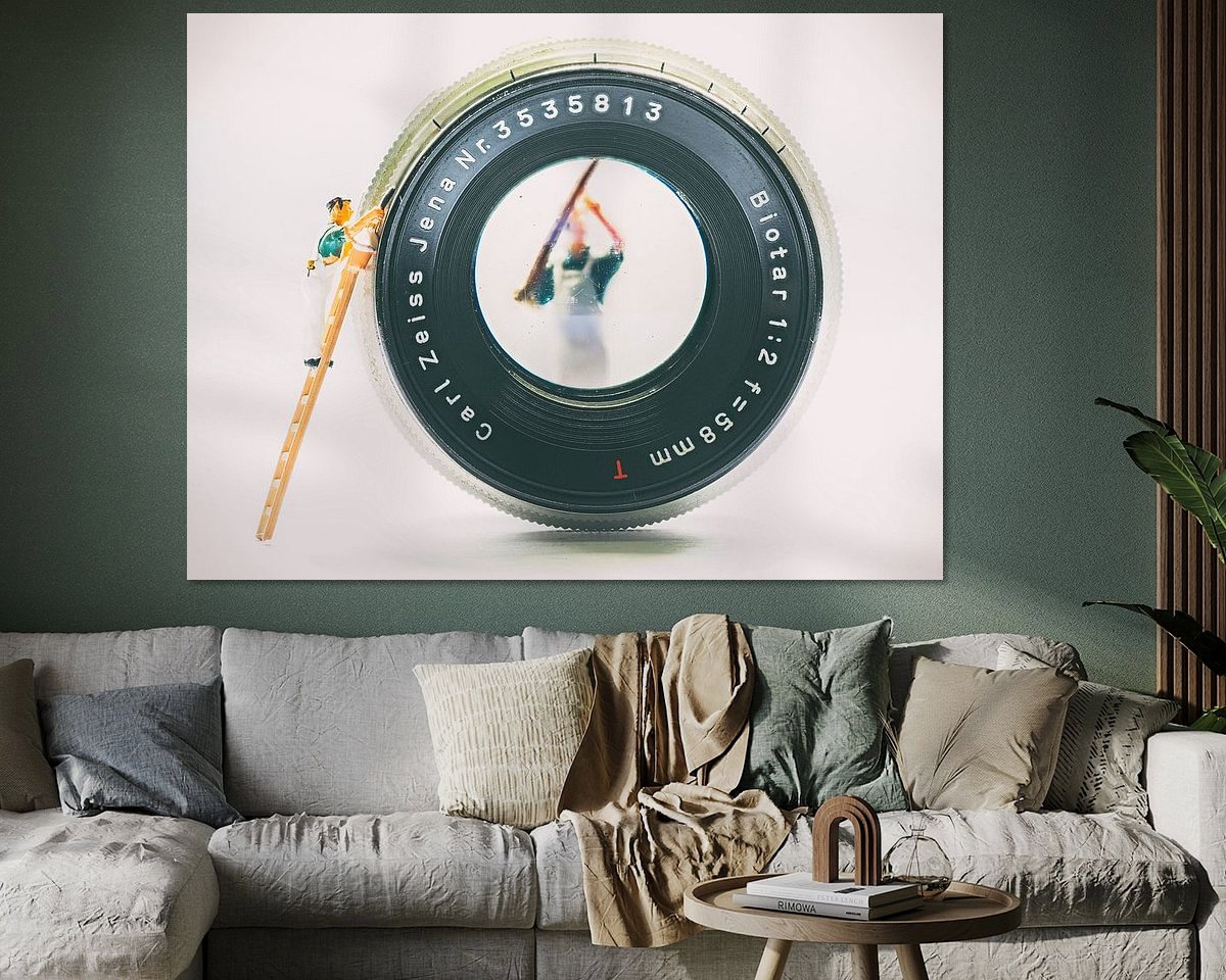 Voorbeeld van het werk in een kamer