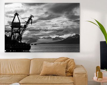 Crane platform in Barentszburg, Spitsbergen. by Michèle Huge