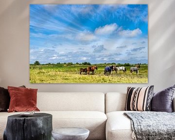Rest in the horse meadow by Floris van Woudenberg