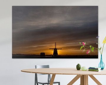 Moulin Le coucher de soleil de North Texel sur Texel360Fotografie Richard Heerschap