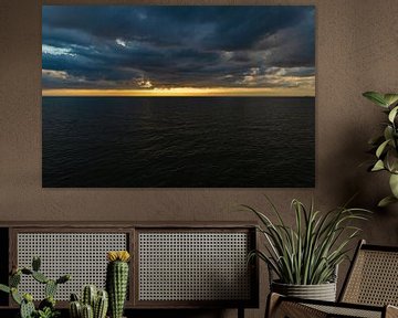 Dutch coast at sunset by Fons Simons