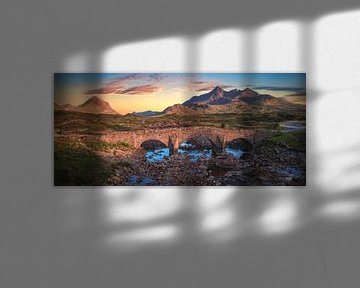 Isle of Skye Old Sligachan Bridge Panorama von Jean Claude Castor