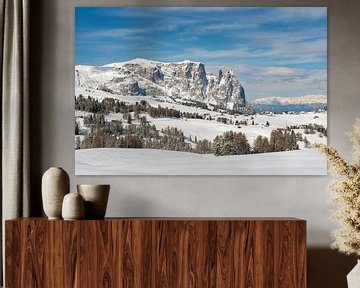 Winter op de Alpe di Siusi van Michael Valjak
