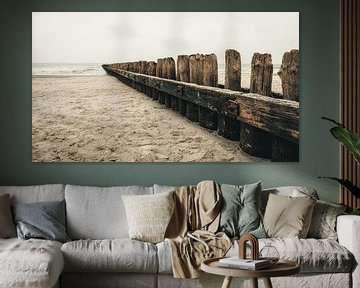 Liezen op het strand van Norderney van Steffen Peters