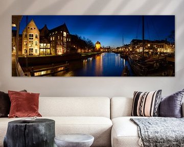 Evening view over the Thorbeckegracht in the city of Zwolle by Sjoerd van der Wal Photography