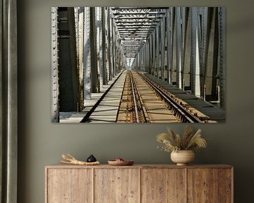 Eisenbahnbrücke bei Zaltbommel von Theo van Woerden