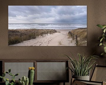 à la plage sur Arjan van Duijvenboden