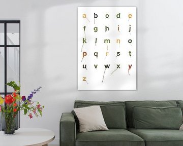 Bladletters binnenvorm alfabet