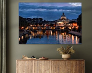 Rome zonsondergang, Vaticaan, Engelenbrug van Jeroen van Rooijen