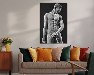 Mann nackt und körperbedeckt unter Stoff #9900 von william langeveld