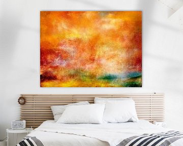 Landscape bathed in orange by Claudia Gründler