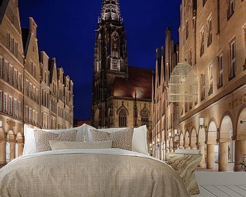 Prinzipalmarkt Münster - Blick auf die Lambertikirche von Steffen Peters