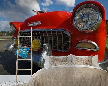 Chevrolet Bel Air in Havana, Cuba van Henk Meijer Photography