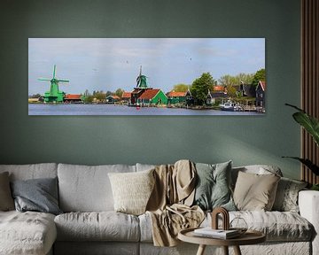 Panorama of the Zaanse Schans, Netherlands