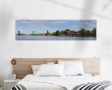 Panorama van de Zaanse Schans, Nederland van Henk Meijer Photography