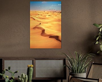 Dubai-woestijn met zandduinen van Jean Claude Castor