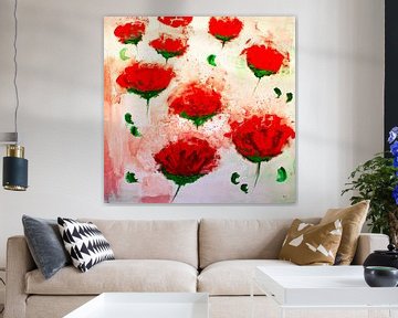 Red poppy field by Klaus Heidecker